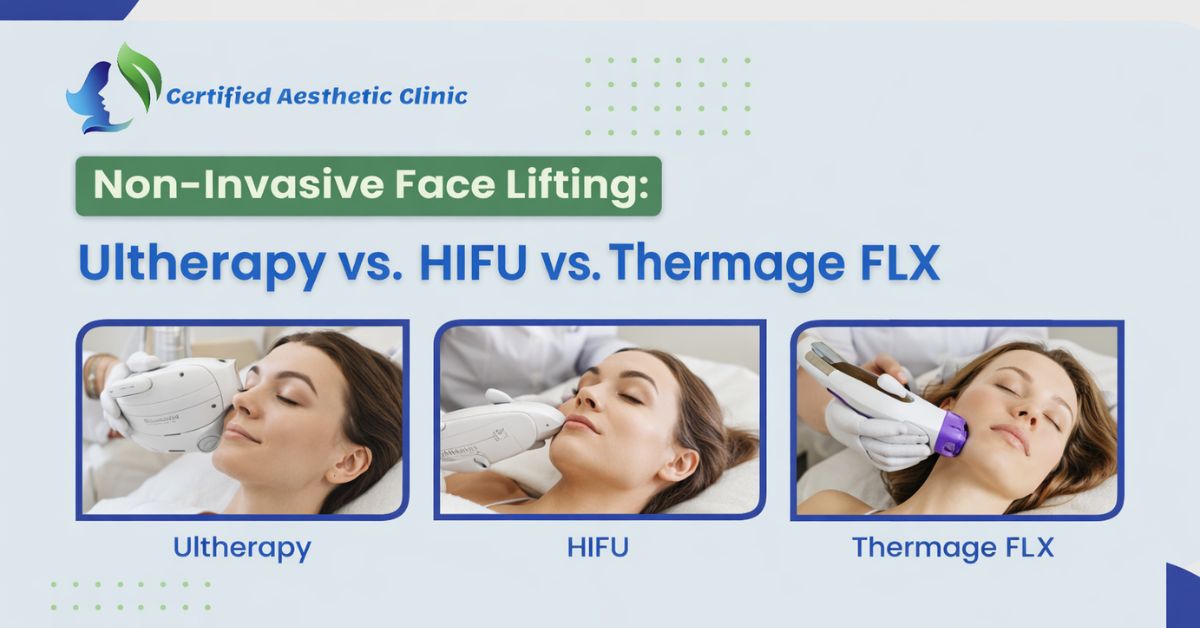 Non-Invasive Face Lifting: Ultherapy vs. HIFU vs. Thermage FLX