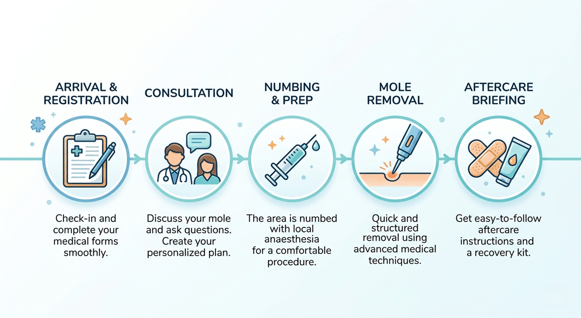 What Happens at Your Mole Removal Appointment — Step by Step